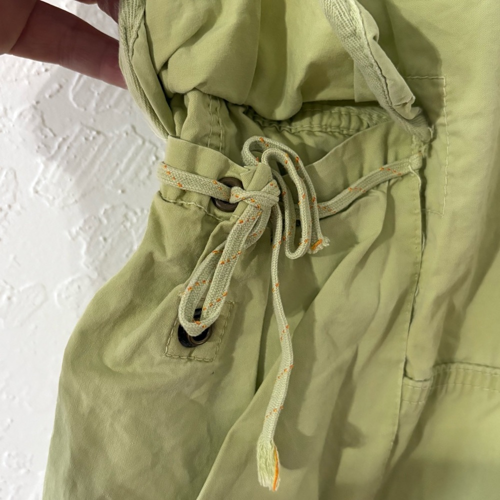 Vtg American Eagle Shorts Mens 32 Yellow Green Cargo Pockets Beach 90s Y2K - Picture 3 of 11